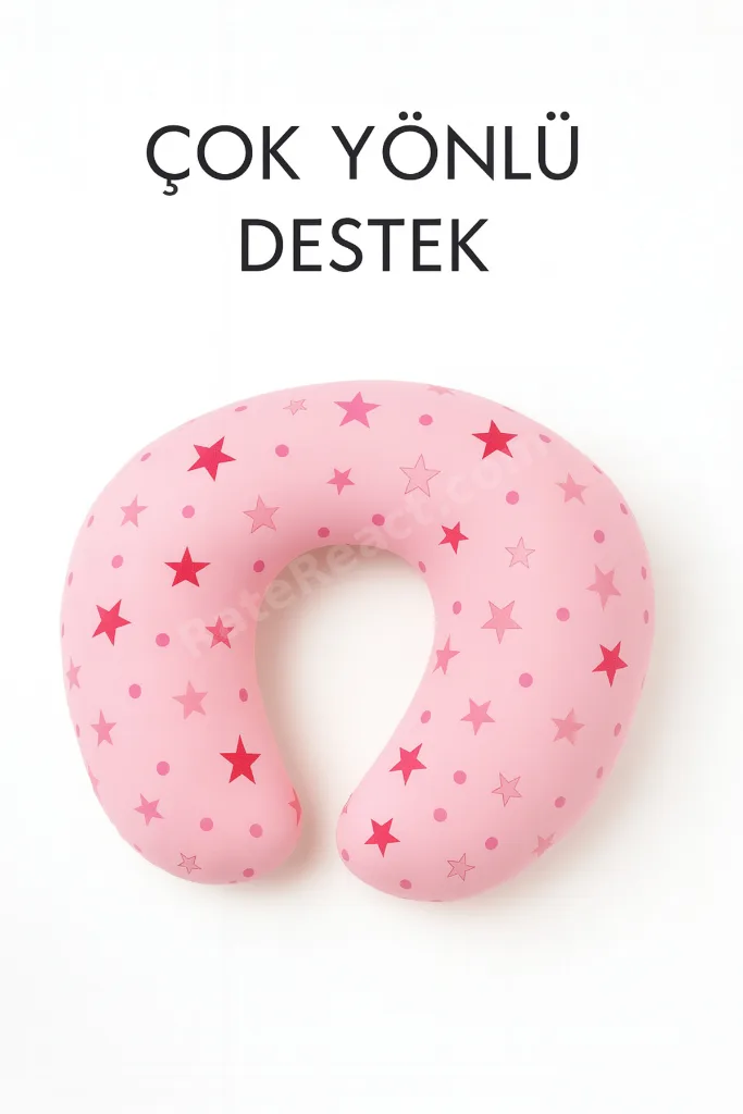Bebek Emzirme Minderi Yıldız Desenli Destek Yastığı
