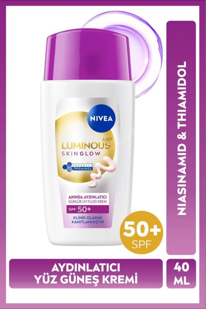SPF50 Luminous630 Skin Glow Aydınlatıcı Yüz Güneş Kremi 40ml, Nemlendirici, Niasinamid, Thiamidol