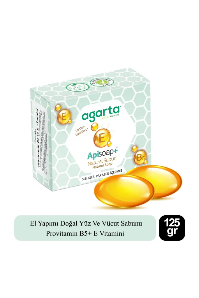 Apisoap Plus Doğal El Yapımı Yüz ve Vücut Sabunu B5 ve E Vitaminli
