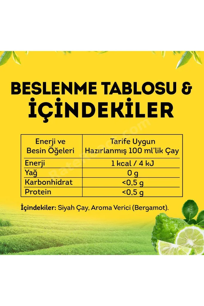 Doğu Karadeniz Bergamot Aromalı Dökme Çay 1000 gr