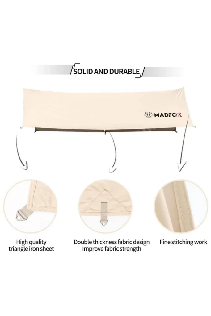 Çadır Brandası - Madfox - Güneş ve Rüzgar Koruma - OEM Kanvas Tarp 4*3 mt