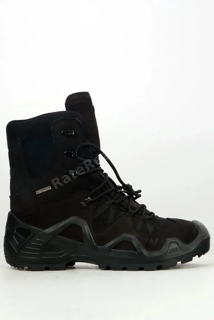 Outdoor Su Geçirmez Hakiki Deri Siyah Erkek Tactical Bot Postal