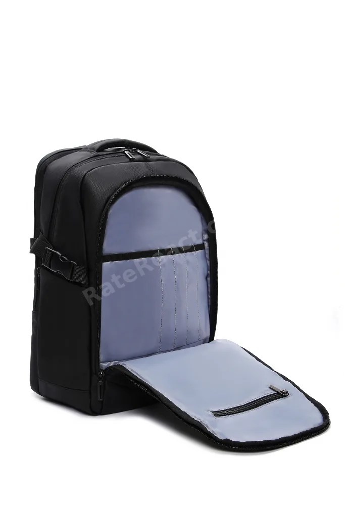D-Pack Unisex Siyah Teknolojik Kumaş Sırt Çantası 23SBD30086F