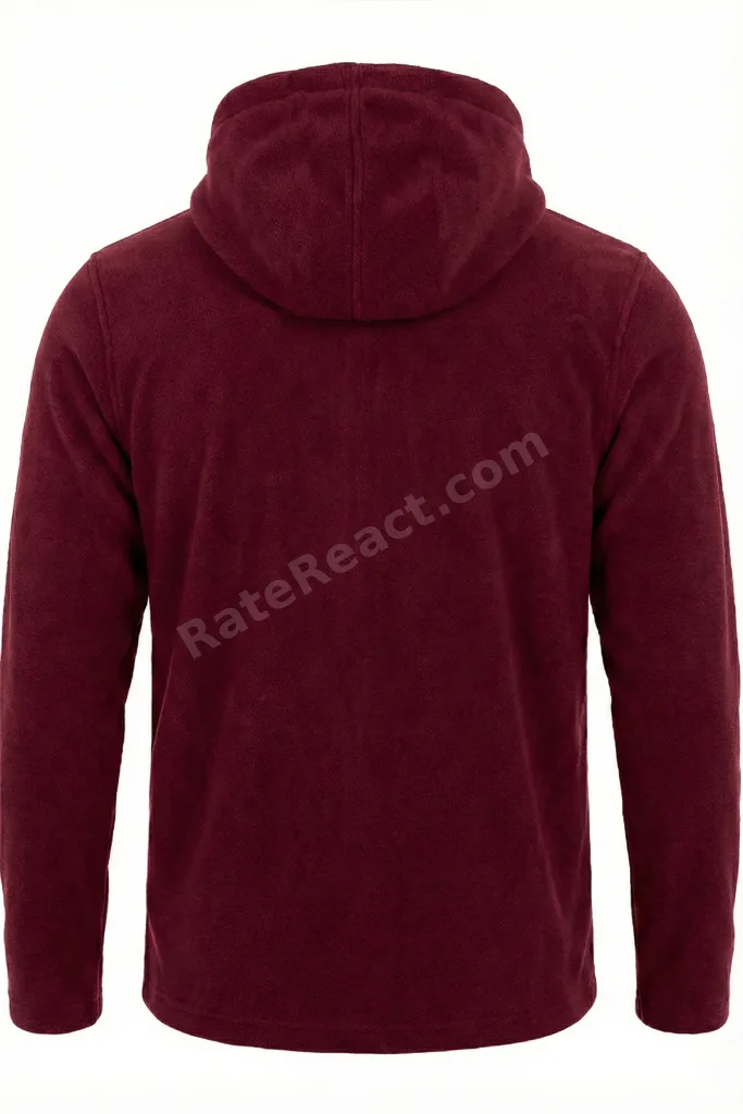 Erkek Bordo Army Tactical  Polar Kapüşonlu Ceket