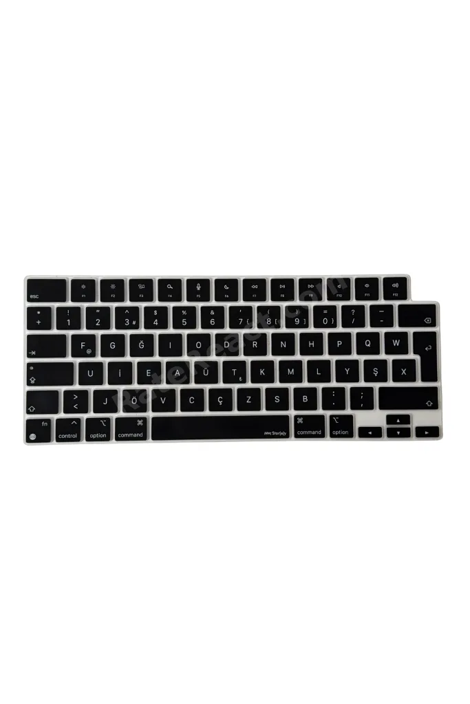 F Klavye MacBook Air Pro M5 M4 M3 M2 M1, Klavye Koruyucu F Standart Düzen Harf Baskılı Silikon Kılıf