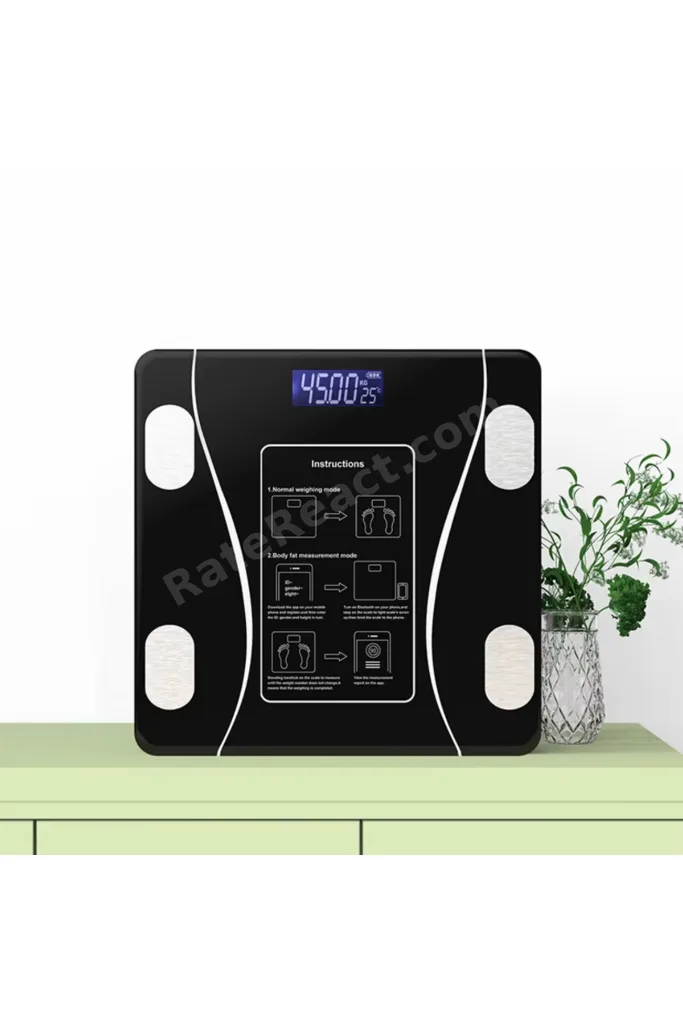 Dijital LCD Banyo Baskül Yağ Su Kas Ölçümü Vücut Kitle Endeksi Bluetooth Kilo Ölçer Tartı