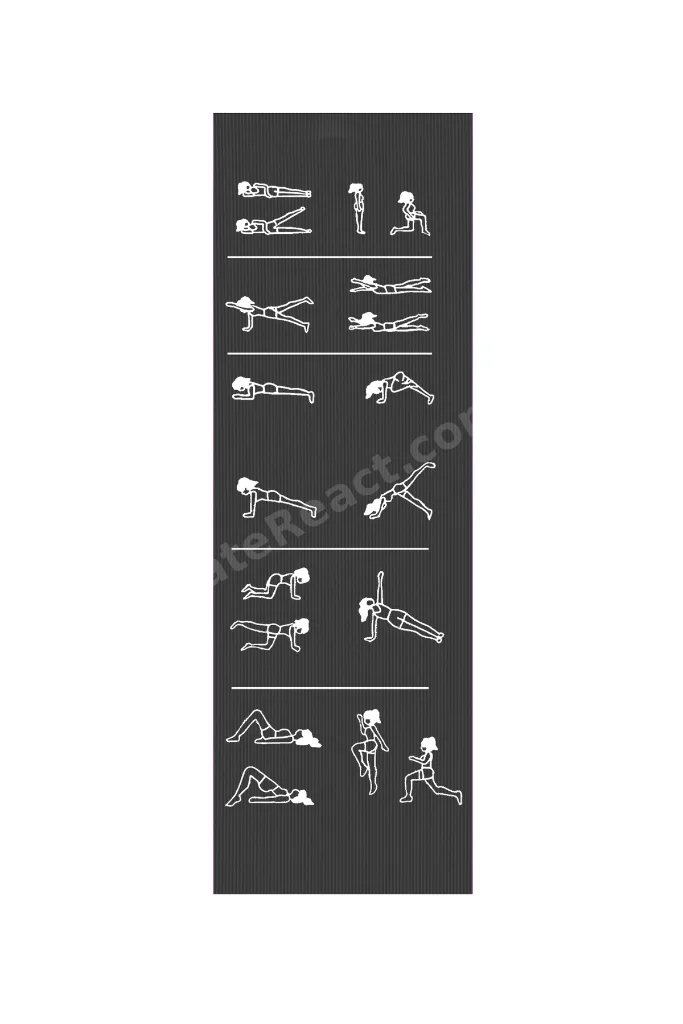 180x60 cm, 10 mm Kalınlık Egzersiz Hareketli Pilates Minderi