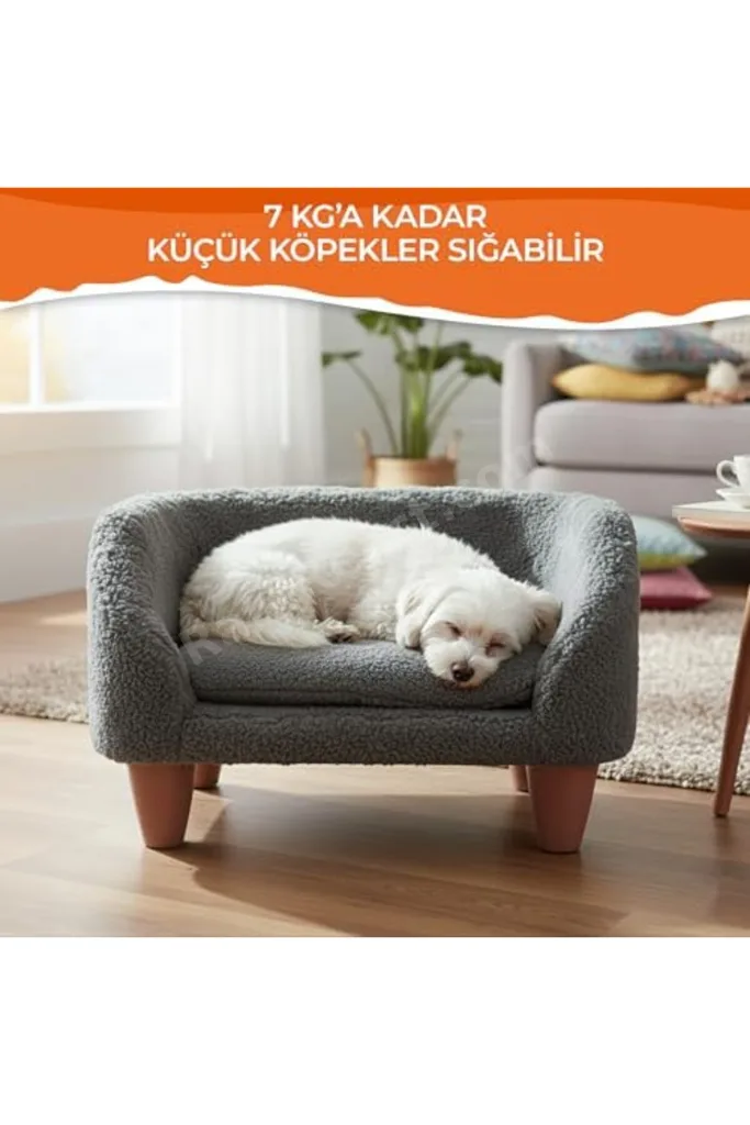 TTKTEKNOLOJİ GOBYPET Peluş Kedi Koltuğu | Yumuşak Kedi Yatağı | Köpek Koltuğu (Antresit, Standart) T