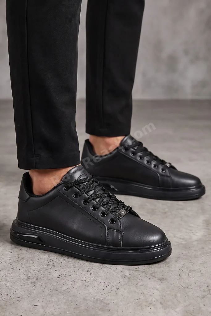 Erkek Jel Tabanlı Ekstra Rahat Günlük Spor Ayakkabı Kalın Taban Bağcıklı Sneaker Yürüyüş Ayakkabıları