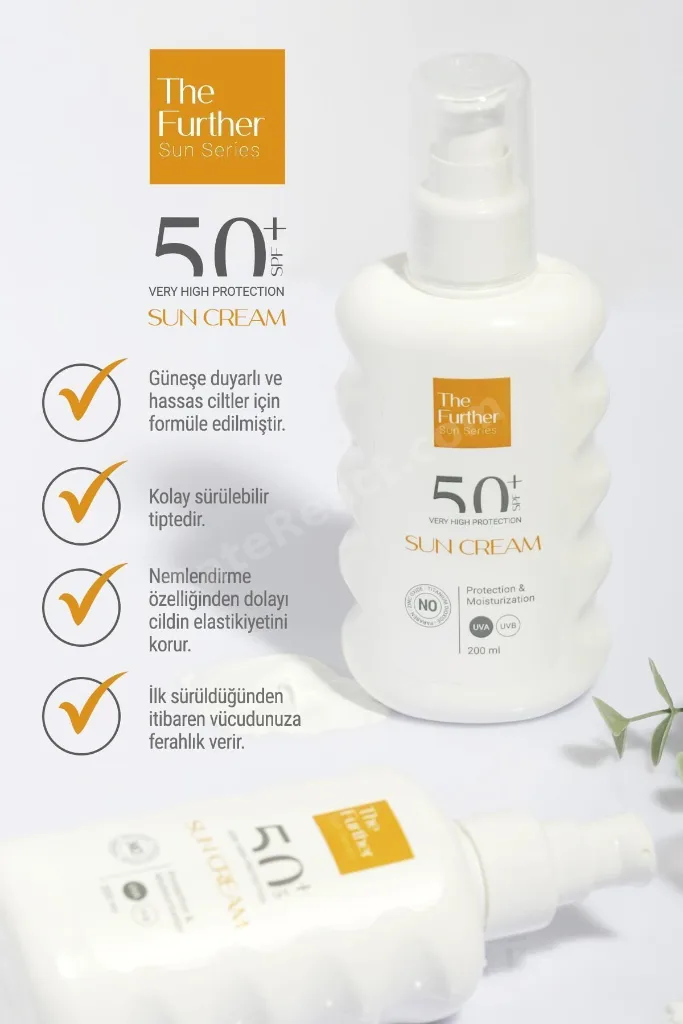 SPF 50+ Yüz ve Vücut Güneş Kremi 200 ml | Nemlendirici, Hipoalerjenik, Alerjen İçermez,