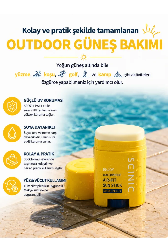 Enjoy WaterProof Air-fit Sun Stick Suya Dayanıklı Yüksek Koruma Faktörlü Güneş Kremi 20gr