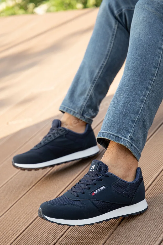 Erkek Lacivert Günlük Konforlu Dayanıklı Rahat Hafif Yumuşak Taban Sneaker Spor Ayakkabı