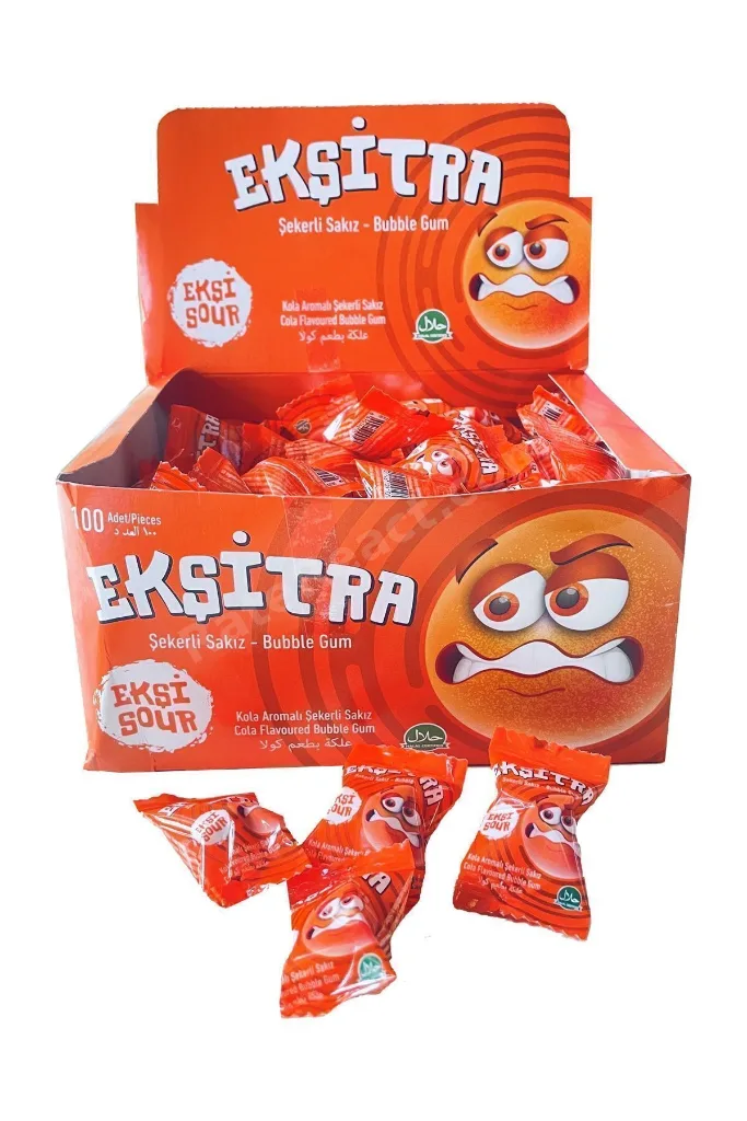 Ekşitra Kola Aromalı Ekşi Şekerli Sakız 100 Adet