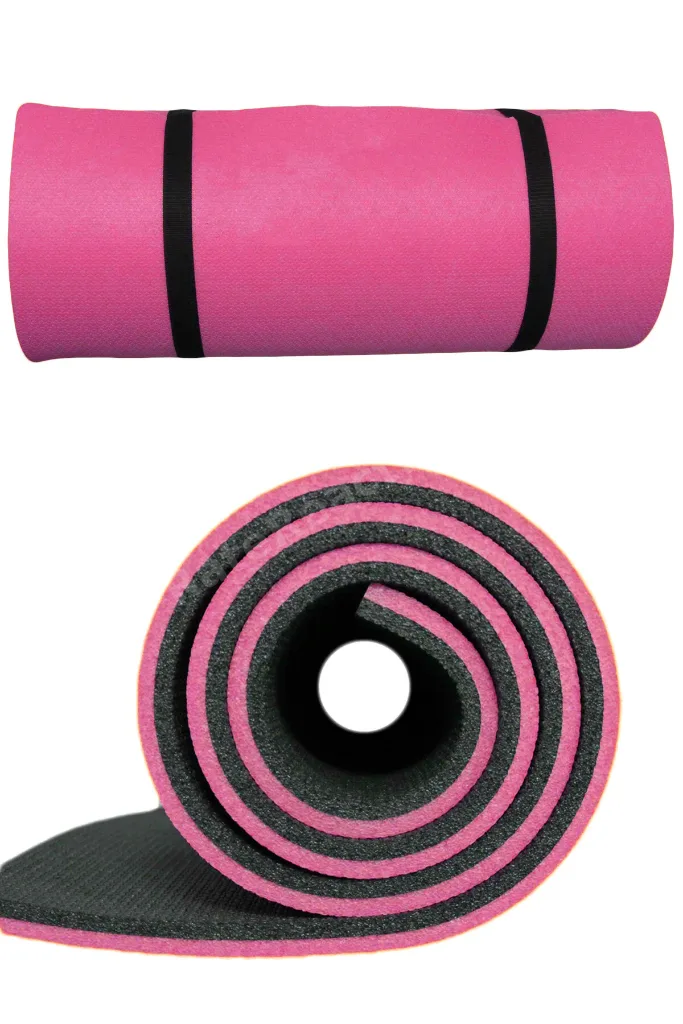 16 Mm Taşıma Askılı Çift Taraflı Iki Renk Kamp Pilates Minderi Yoga Matı Mn903