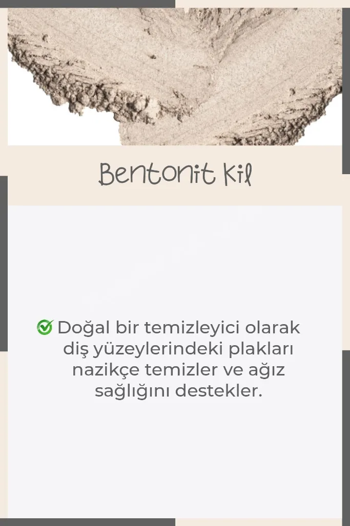 Bentonit Kil Etkili Çilek Aromalı Diş Macunu - 75ml