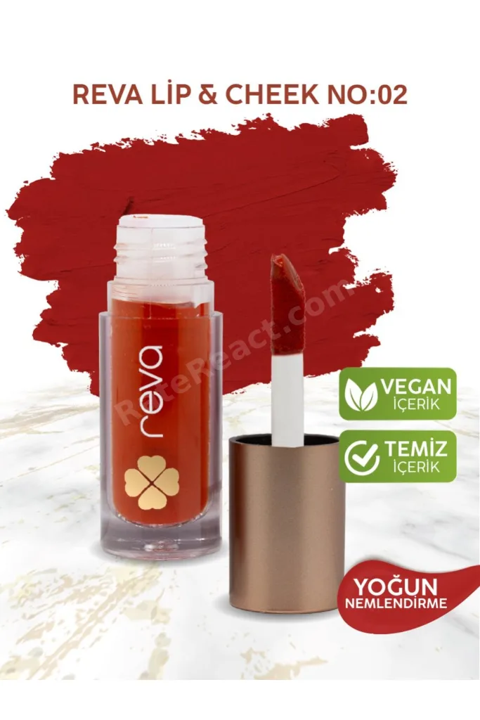 Vegan & Temiz İçerikli Lip & Cheek Tint – 2’si 1 Arada Doğal Renk, Nem ve Işıltı