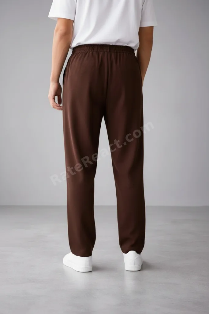 Erkek Krep Baggy Pantolon Fermuarsız Düğmeli Rahat Kesim Premium Seri