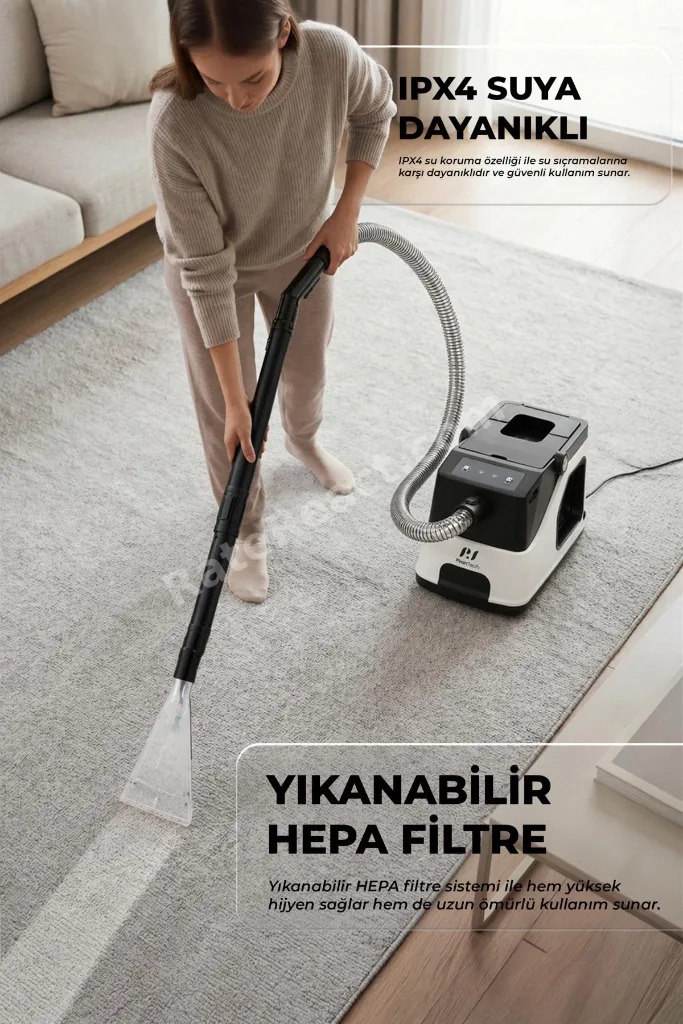 KT-503 Premium Koltuk & Halı Yıkama Makinesi (800W | 17 kPa)