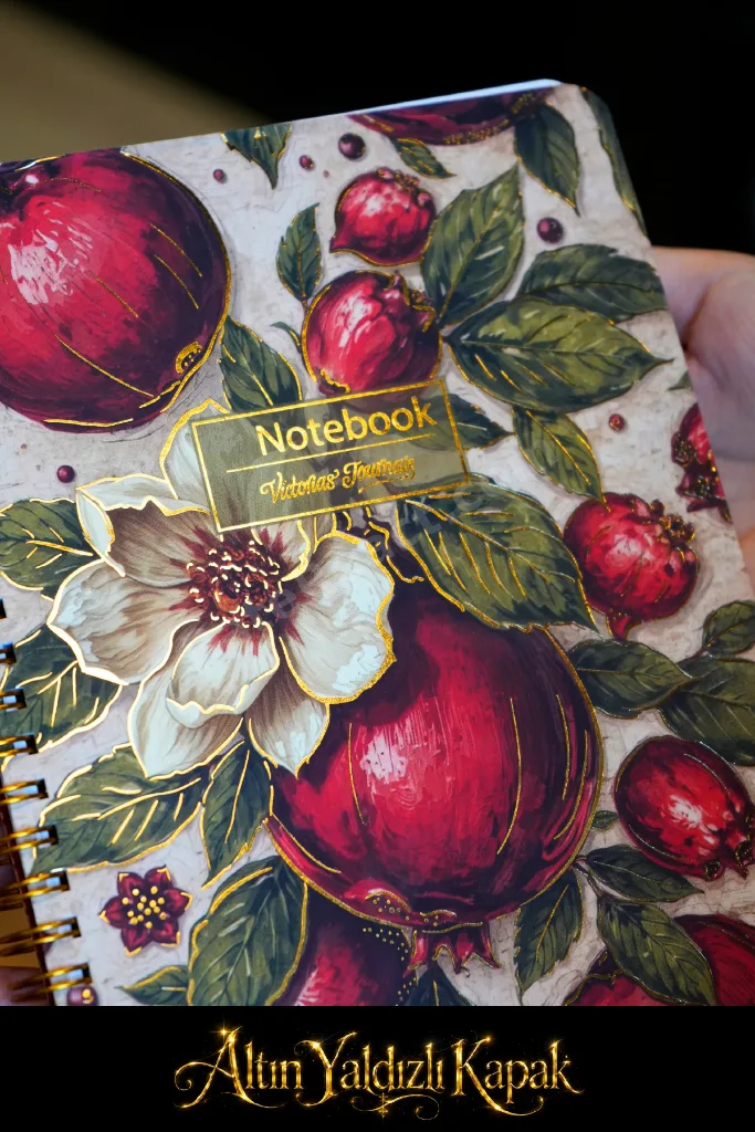 Botanical Collection A5 Premium Spiralli Defter 90gr Çizgili + Sticker
