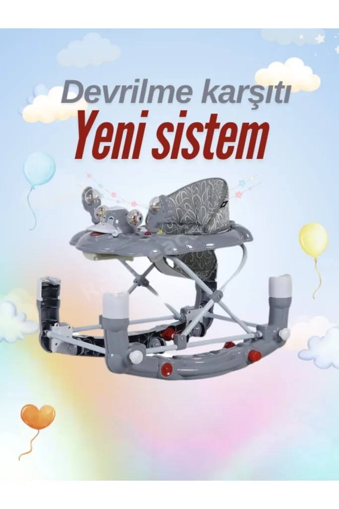 Yeni nesil Kiddy Yürüteç Sallanır Müzikli Oyuncaklı Bebek Yürüteç Örümcek