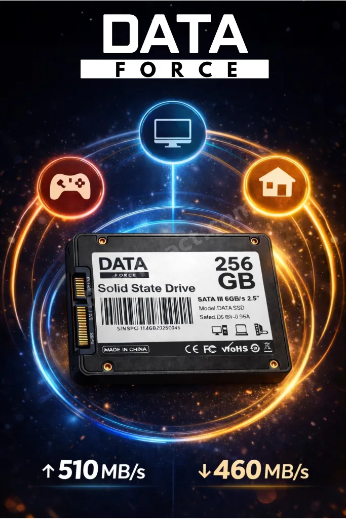 256GB SSD 2.5” SATA III – Hızlı Açılış, Sessiz