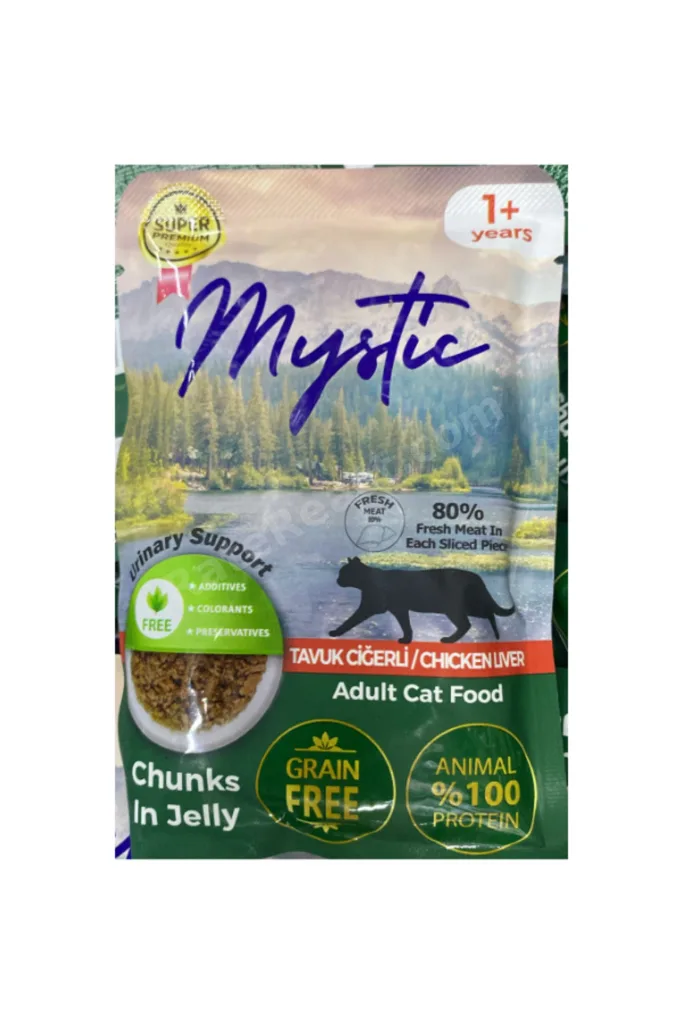 MYSTC Yetişkin Tavuk Ciğerli Jöleli Kedi Pouch Yaş Mama - 85 Gram