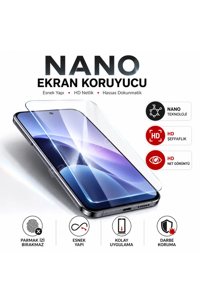 Poco X3 GT Uyumlu Nano Esnek Darbe Emici Ekran Koruyucu