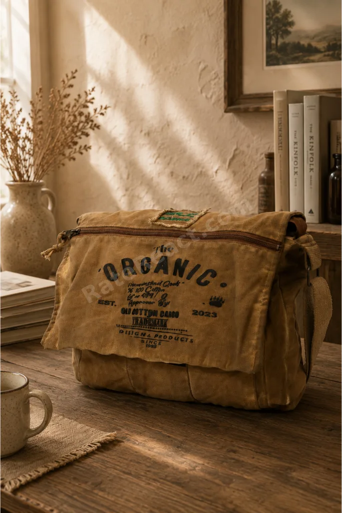 Old Cotton Cargo salaş postacı, omuz çantası - 8128 Mulater