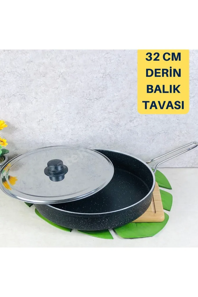 Granit Derin Balık Tavası 32 CM ( GÖZLEME TAVASI + BÖREK TAVASI)