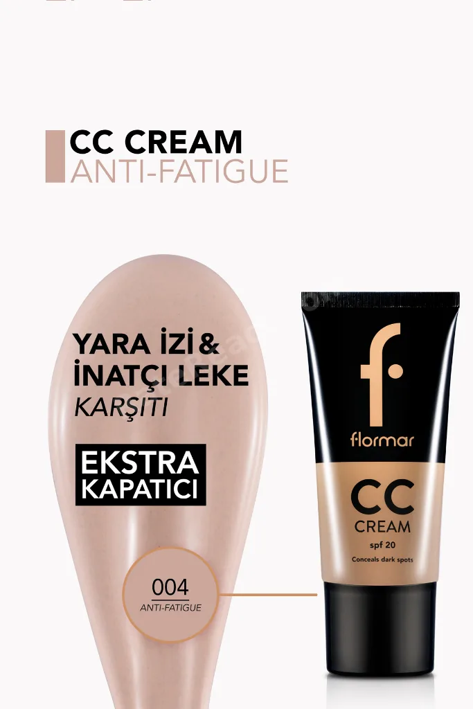 Belirgin İzler için Yoğun Kapatıcı CC Krem (Ten Rengi) - CC Cream -CC04 Antifatigue- 8690604534739