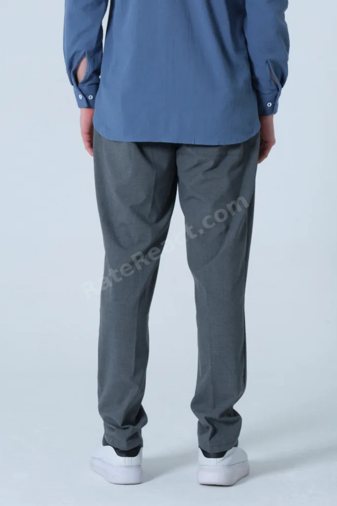 Büyük Beden Regular Fit Pileli Koyu Gri Erkek Kumaş Pantolon