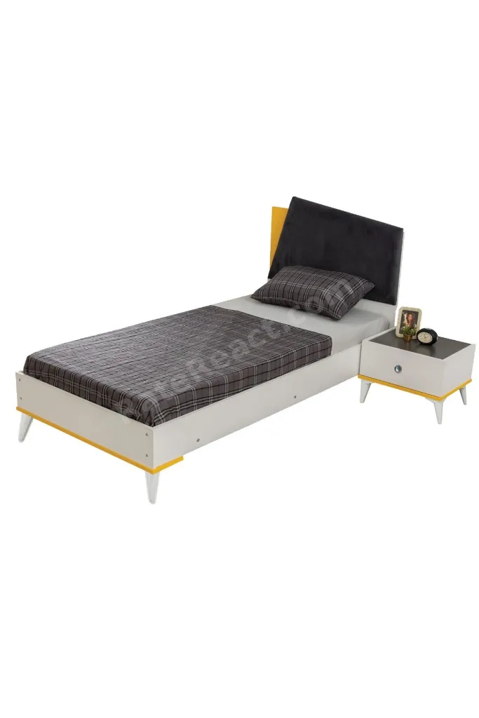 Giallo Genç Odası - 3 Kapılı Dolap, Karyola, Komodin, Masa, Şifonyer