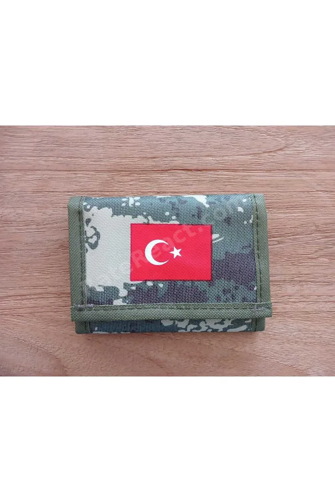 Unisex Yeşil Boyun Askılı Asker Cüzdanı