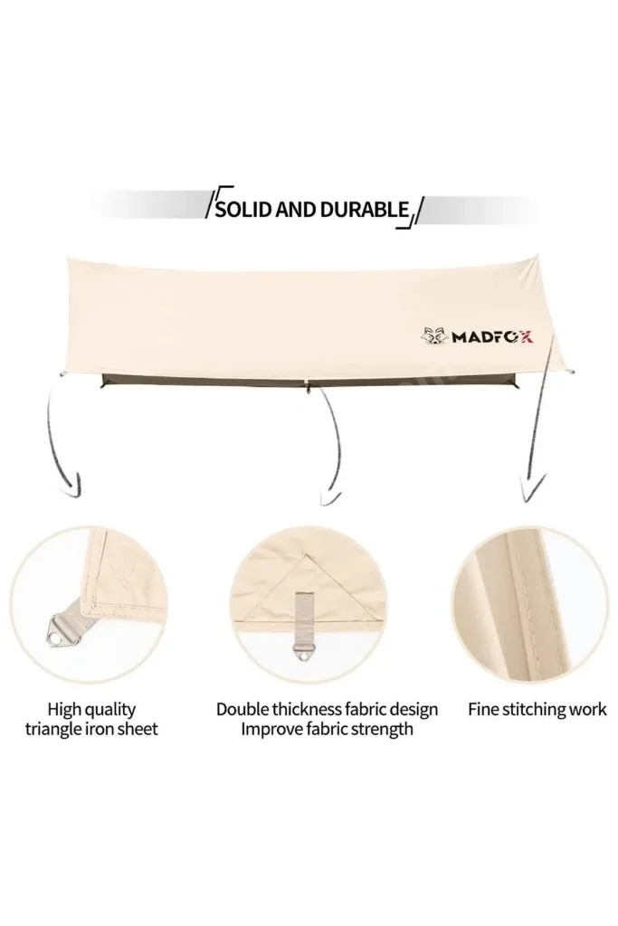 Çadır Brandası - Madfox - Güneş ve Rüzgar Koruma - OEM Kanvas Tarp 4*3 mt