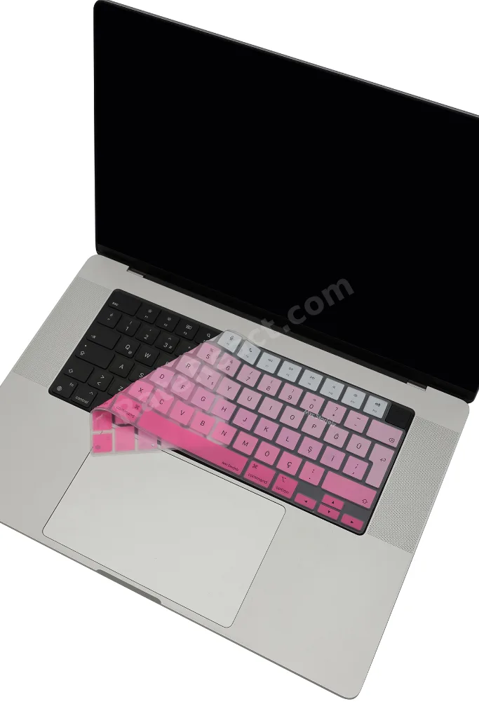 MacBook Kılıf Türkçe‑Q Klavye Koruyucu M5 M4 M3 M2 M1 Silikon Kapak Toz Dökülme Çizilme Karşı Koruma