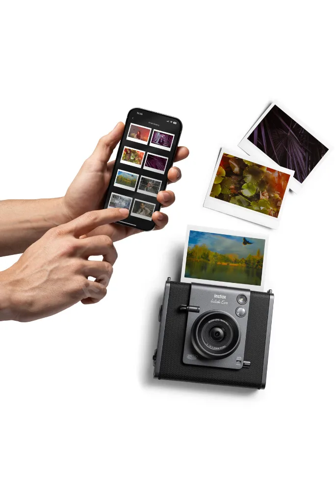 Instax Wide Evo Siyah Şipşak Anında Baskı ve Yazıcı Özellikli Hybrid Fotoğraf Makinesi