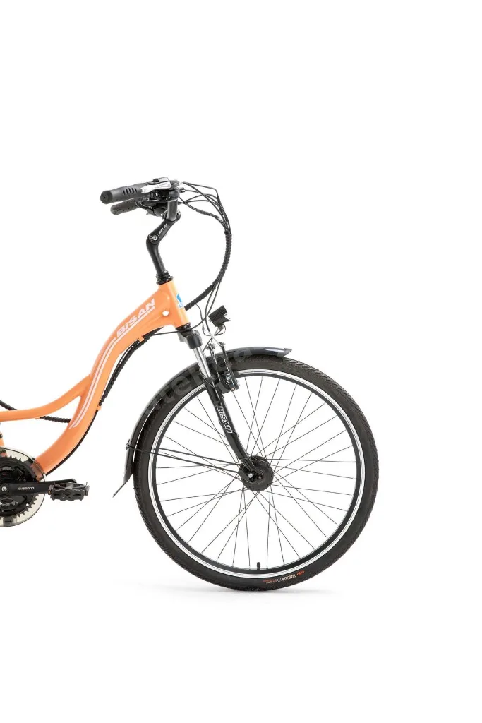 BİSAN FLORİDA ELEKTRİKLİ BİSİKLET 43 CM V 26 JANT 21 VİTES MERCAN BEYAZ