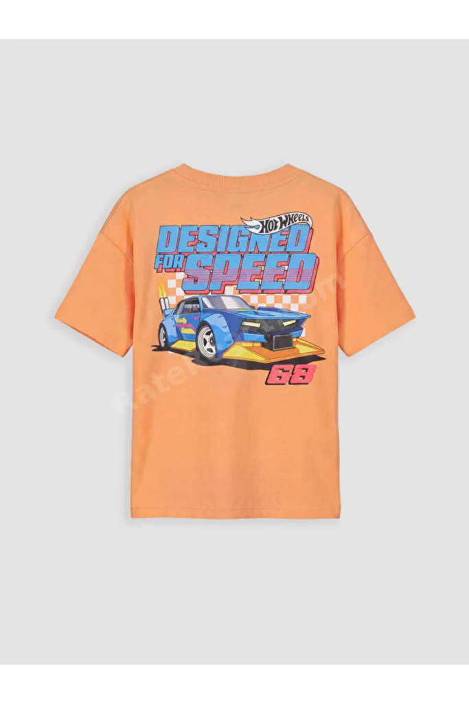 UZG STORE'dan Stil Sahiplerine Sıfır Roba Yaka Araba Baskılı Baskılı Erkek Çocuk T-shirt