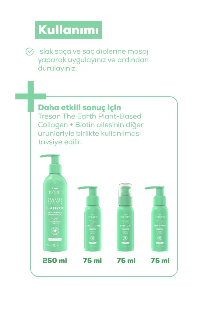 Organic Aloe Vera Biotin Şampuan 250 ml
