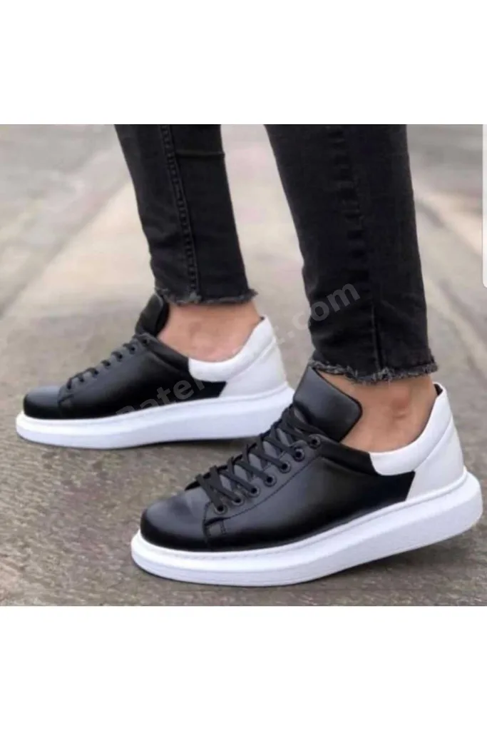ERKEK SNEAKER RAHAT SPOR AYAKKABI SİYAH-BEYAZ