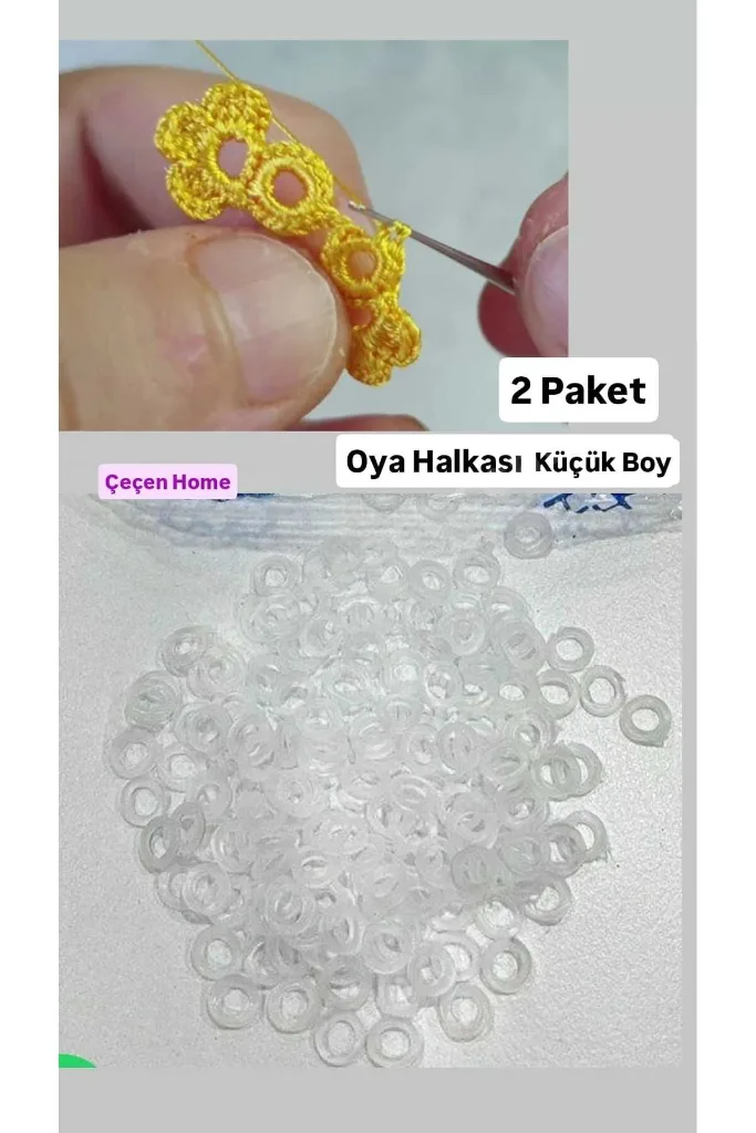 2 Paket Küçük Boy Dantel Serum Halkası Oya Halkası (3mm)