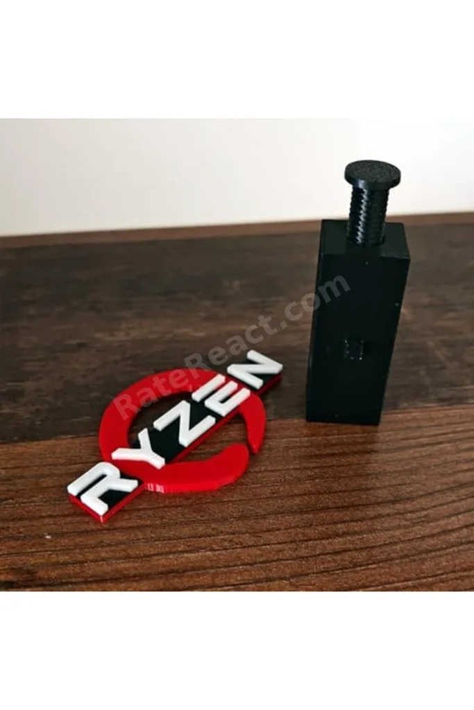 nht shop Ryzen Logolu Ayarlanabilir Ekran Kartı Tutucu - U Sarkma Önleyici Destek Aparatı (60mm - 10