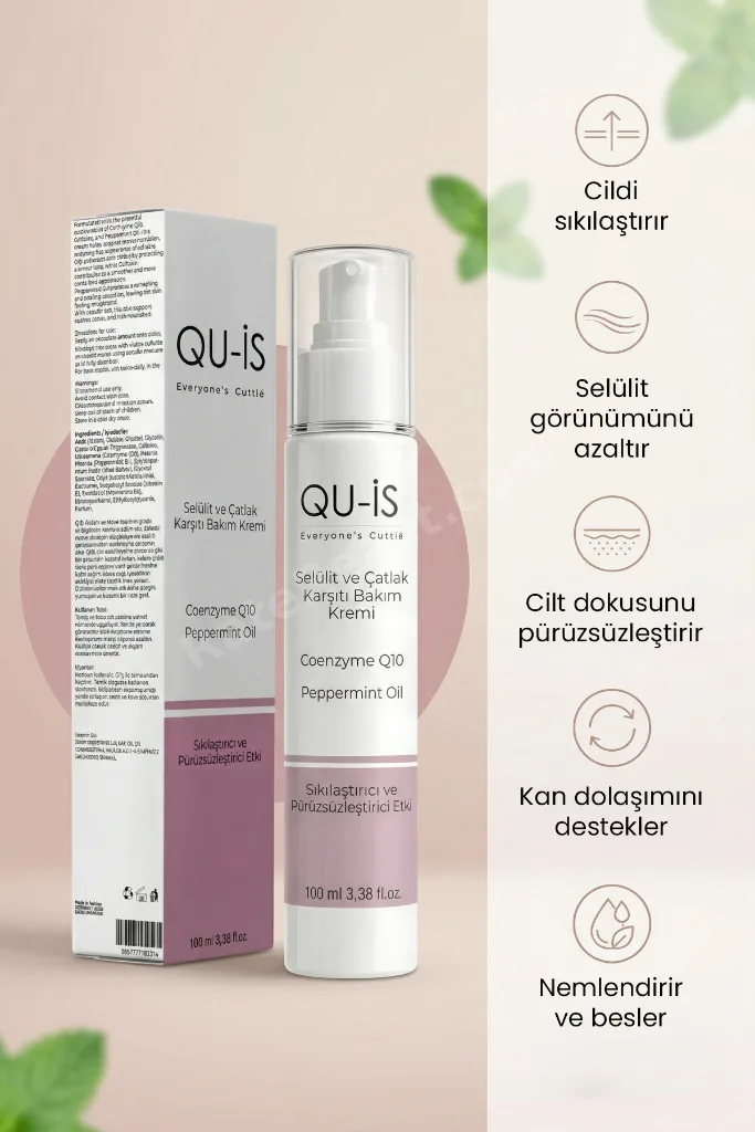 Selülit ve Çatlak Karşıtı Bakım Kremi - Coenzyme Q10 & Kafein Etkili Sıkılaştırıcı 100 ML