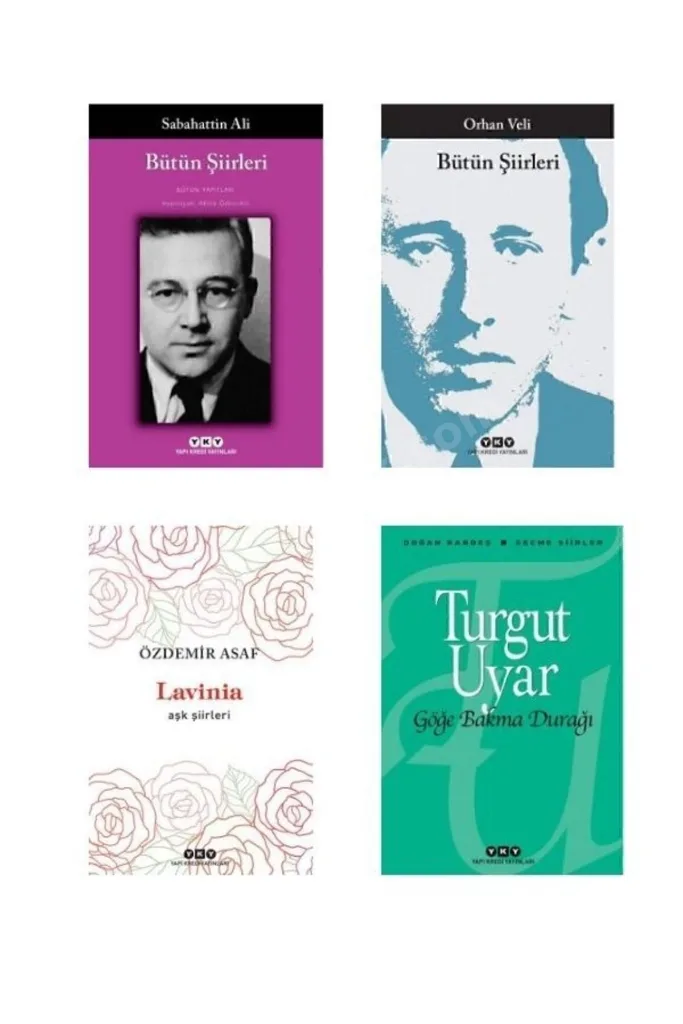 Sabahattin Ali - Özdemir Asaf - Turgut Uyar - Orhan Veli Şiirleri 4 Kitap Set