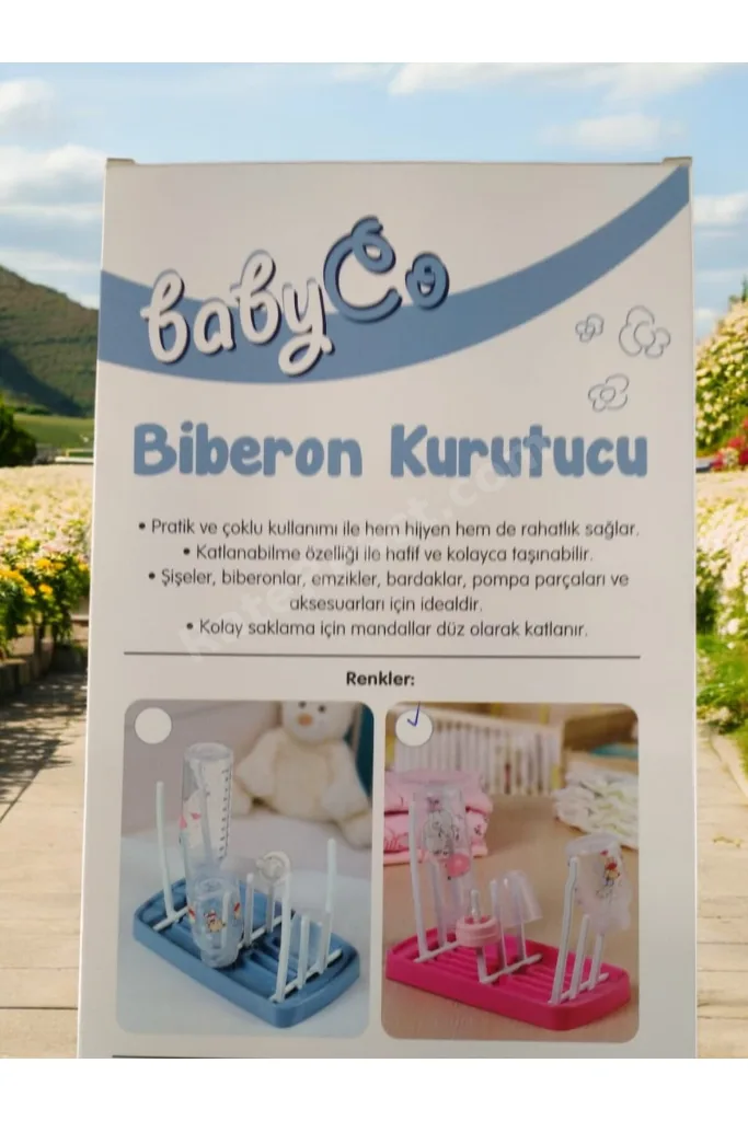 Biberon Kurutucu, Biberon Askılığı Pembe Renk Hijyenik - Şık - Ergonomik