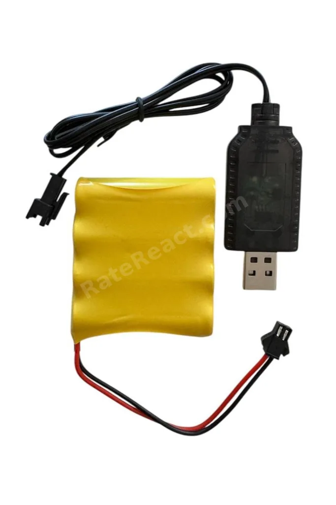 4.8 volt AA 800 mah şarjlı oyuncak bataryası ve şarj aleti-4 Pilli