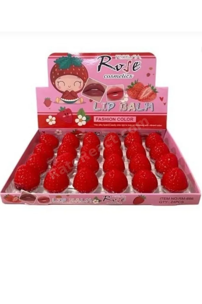 Çilek şeklinde lip balm 2 adet