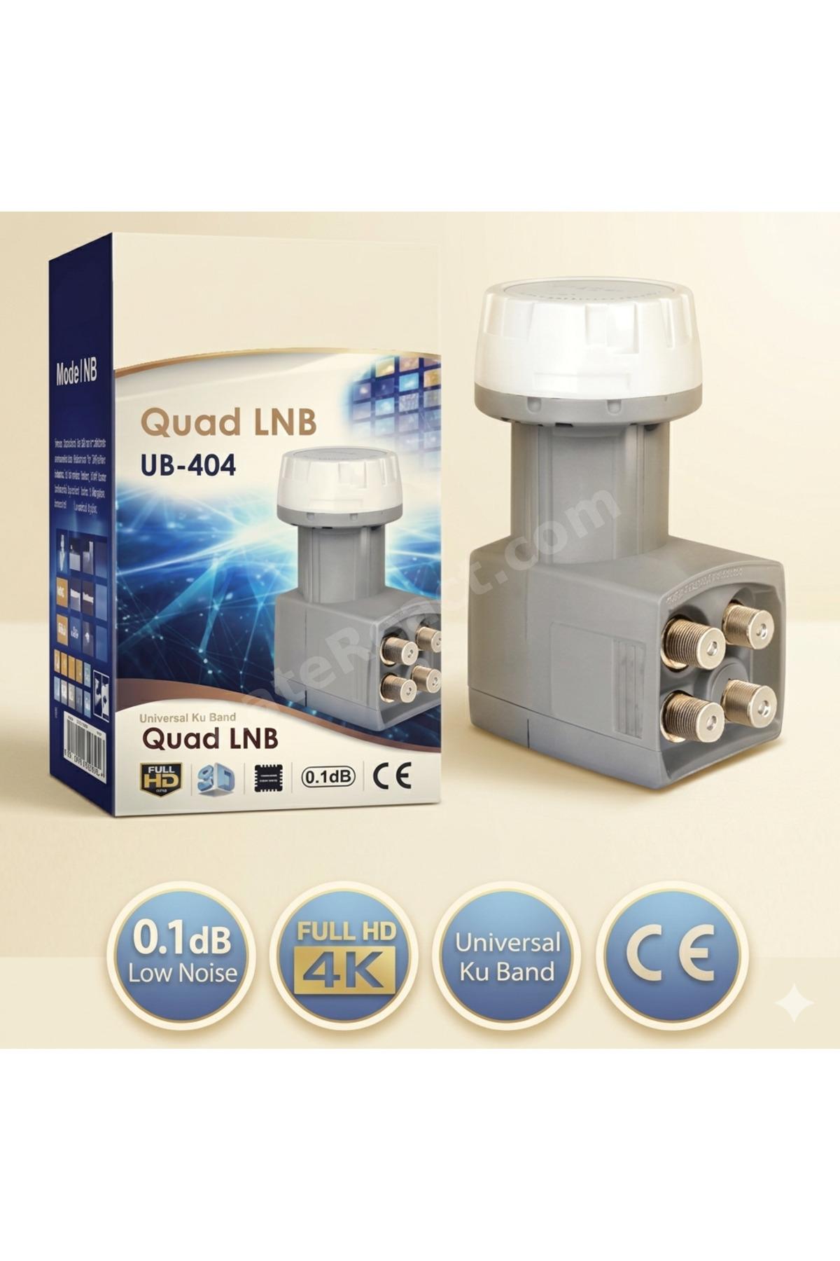 UB-404 Quad LNB 4'lü Universal Full HD 4K 3D Destekli 0.1 dB Düşük Gürültü Oranı