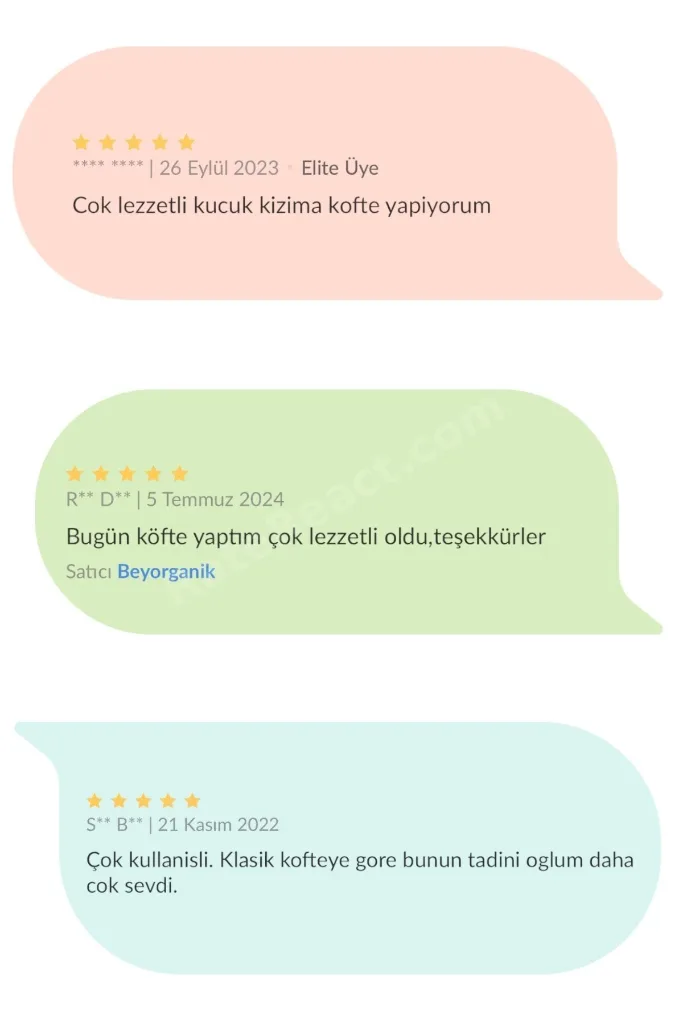 Organik Köfte Harcı (Sebzeli) 200gr (PESTİSİT VE AFLATOKSİN ANALİZLİ)
