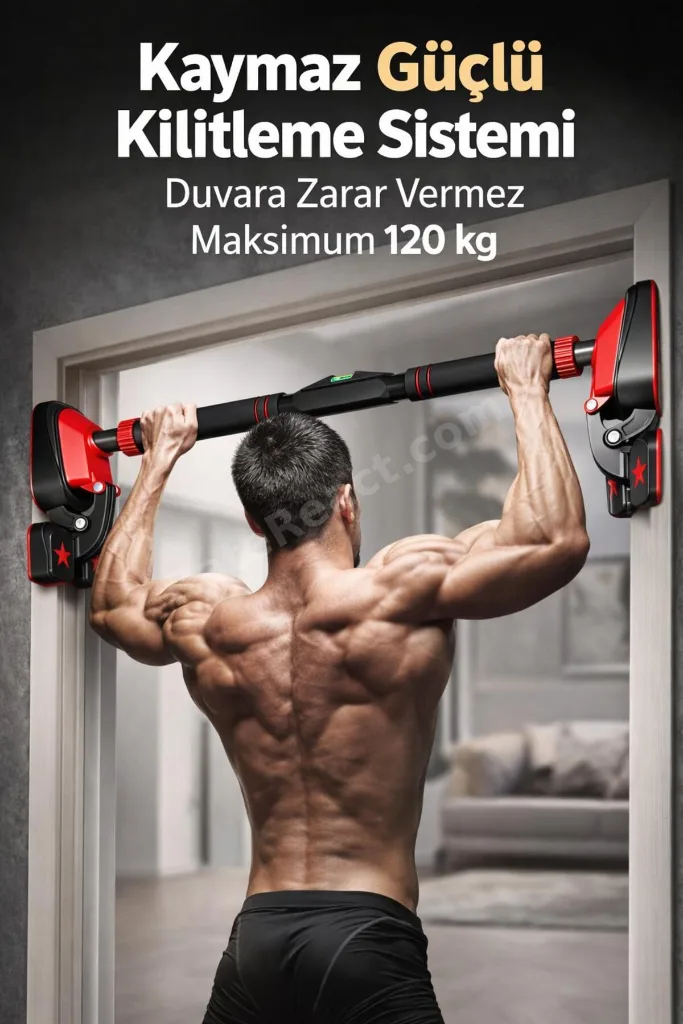 3 Ayaklı 92-120CM Koridor Kapı Barfiksi Barfix Aleti Çubuğu Çekme Barı Demiri Bar